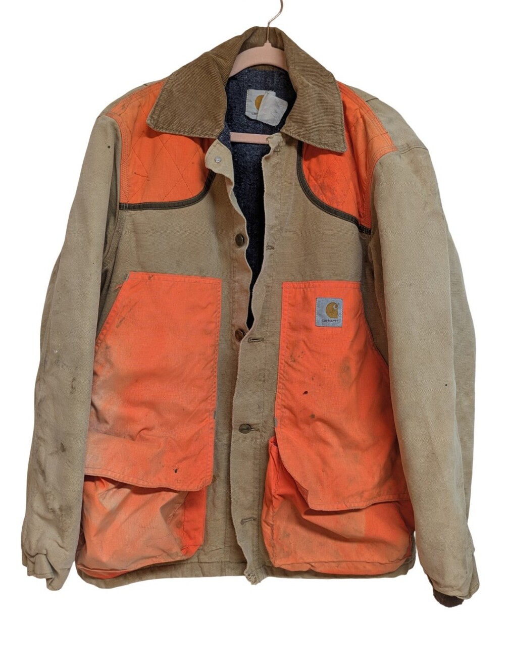 Vintage Carhartt Blanket Lined Hunting Jacket - Field Coat -Game Pouch
